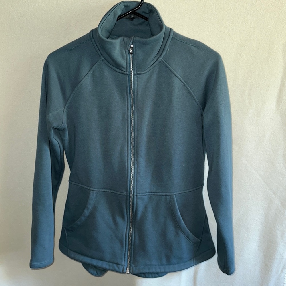 Sketchers - Green Athletic Zip Up Jacket. Front pockets. Size S. Soft lining